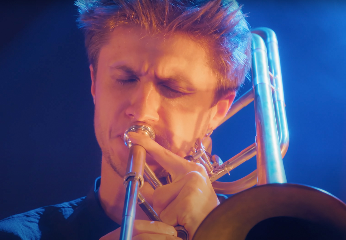 Victor Decamp du Marie Gairet Septet en concert à Lausanne